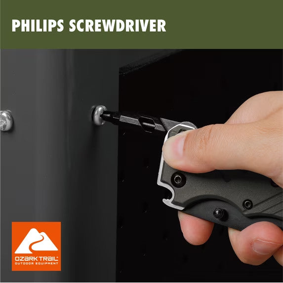 7-in-1 Stainless Steel Multitool Knife with Screwdriver for Camping & Outdoors