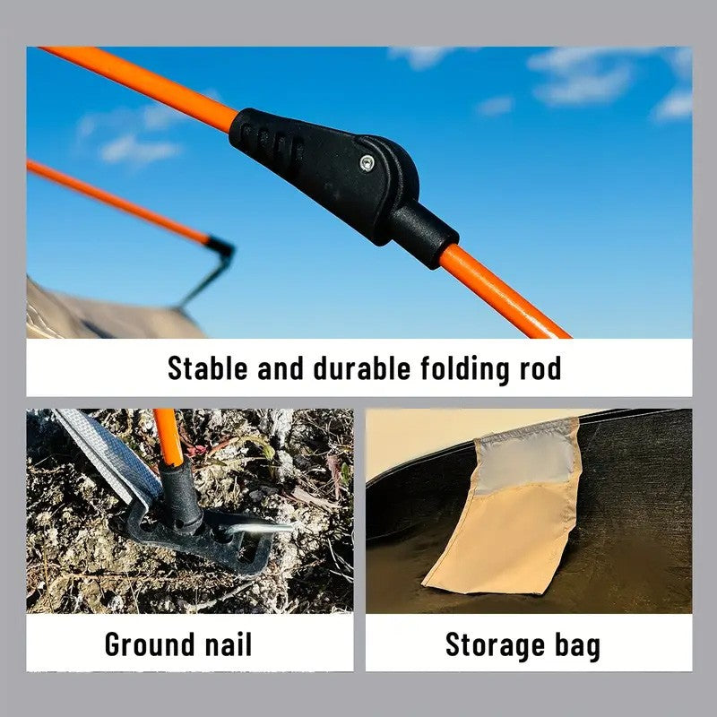 2-3 Person Waterproof Pop Up Tent - Instant Family Camping & Hiking Shelter