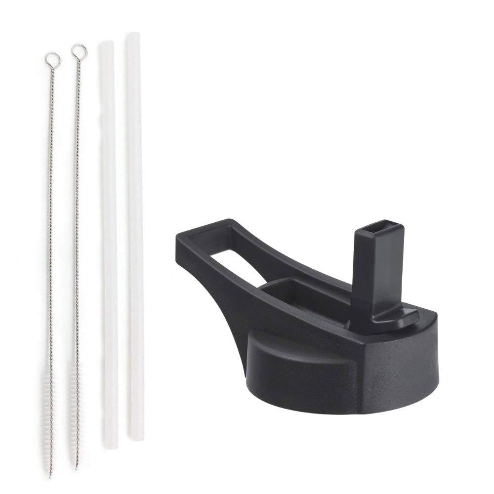 Long Handle Straw Lid for Wide Mouth Water Bottles - Replacement Cap