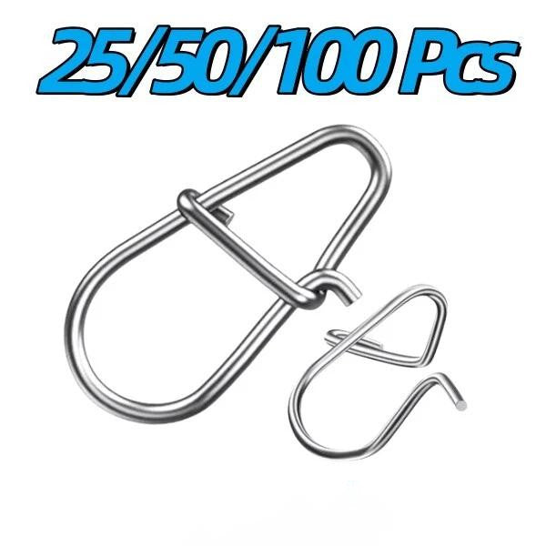 Stainless Steel Fishing Snaps for Crankbaits - Multiple Sizes & Quantities