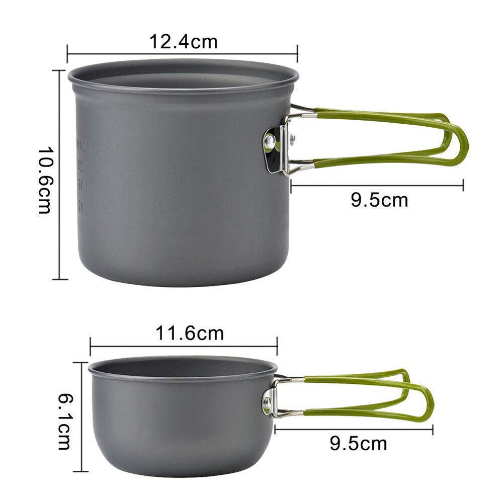 Portable Camping Gas Stove and Cookware Set - Lightweight Outdoor Hiking