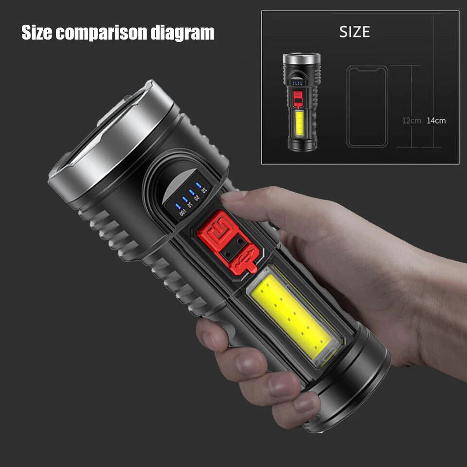 Rechargeable LED Torch Tactical Flashlight Lantern 999000000 LM Waterproof