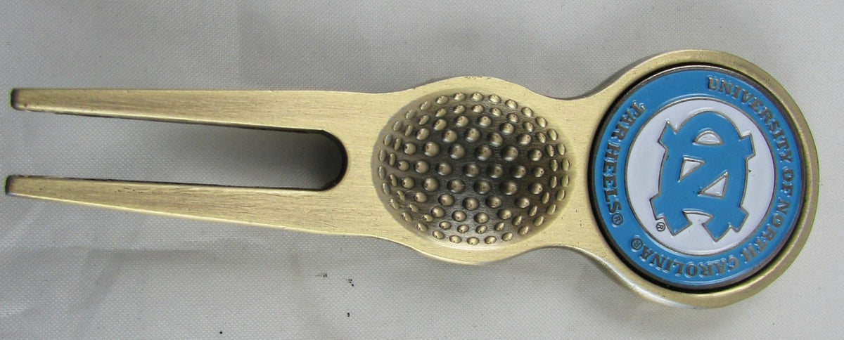 Golf Divot Repair Tool with Ball Marker - Bronze North Carolina Tar Heels