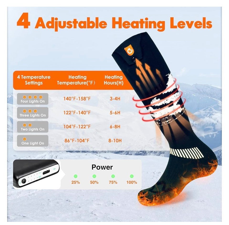 Heated Socks - New Upgrade 2025 for Cold Weather Comfort