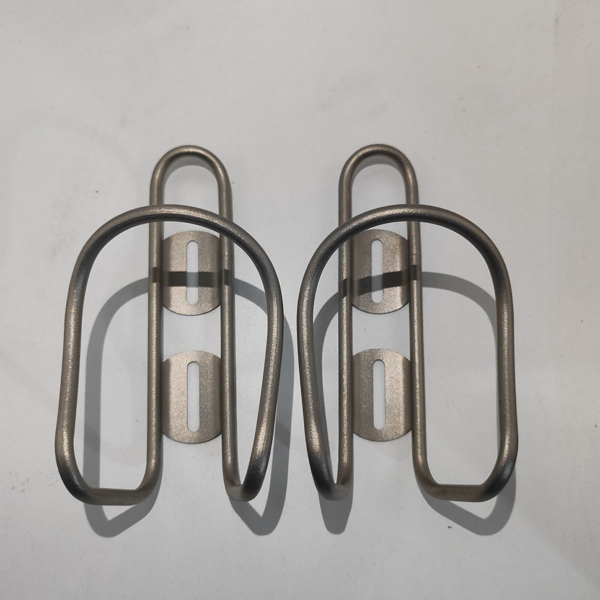 Titanium Water Bottle Cage Set - Ultra Light Sand Blasted Bike Accessories