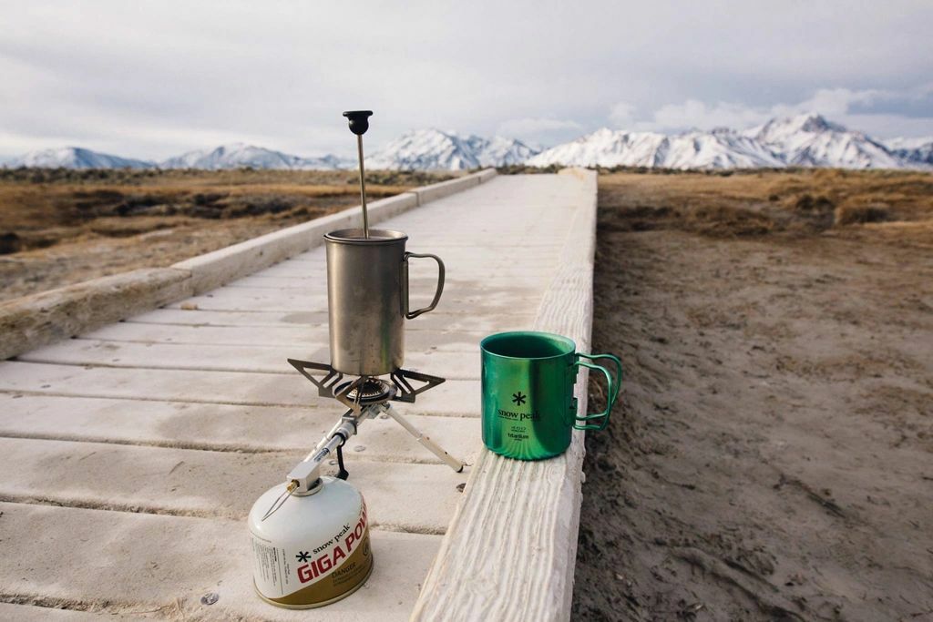 Titanium French Press Coffee Maker - Camping & Travel Coffee Brewer CS-111