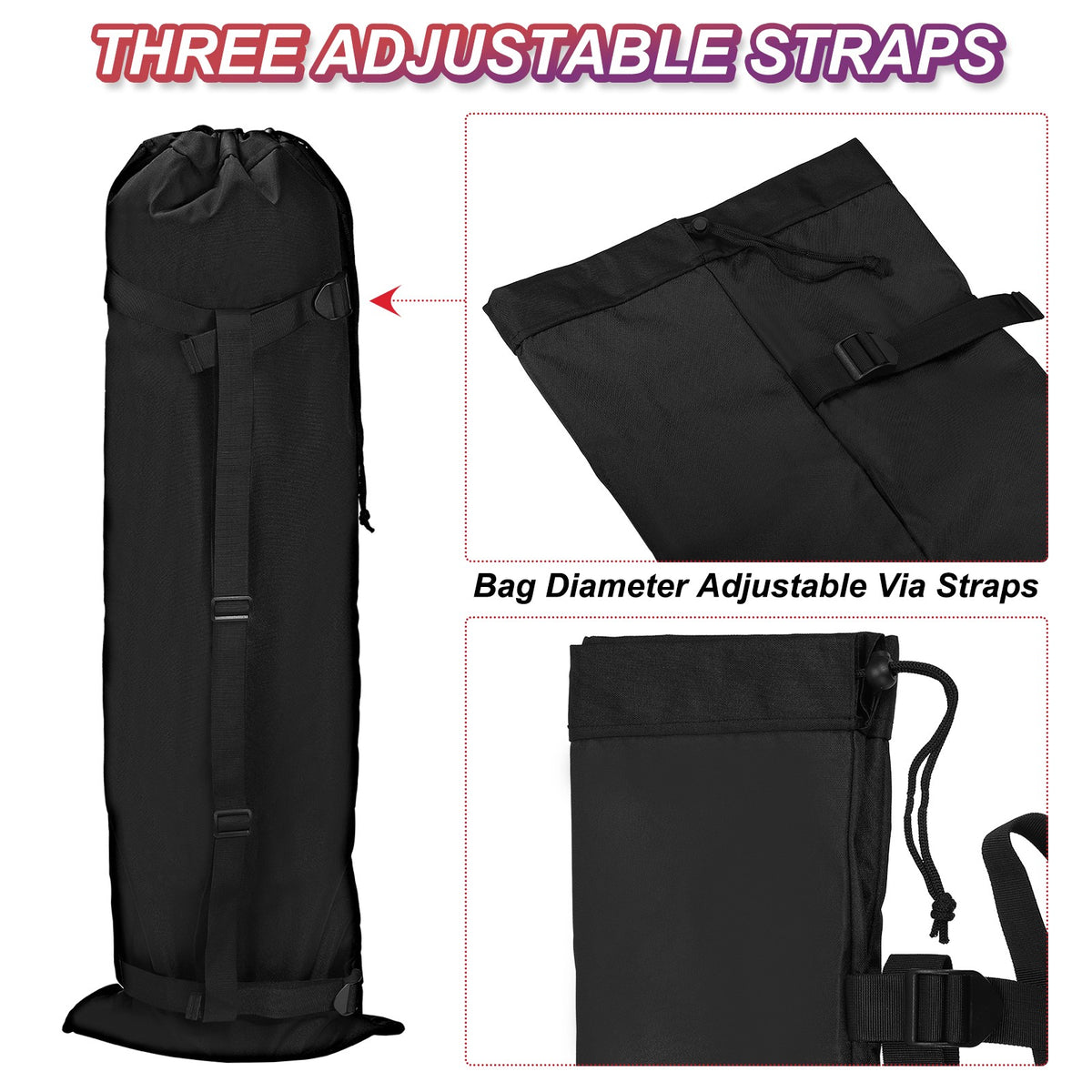 47-Inch Foldable Camping Chair Carry Bag with Side Pocket