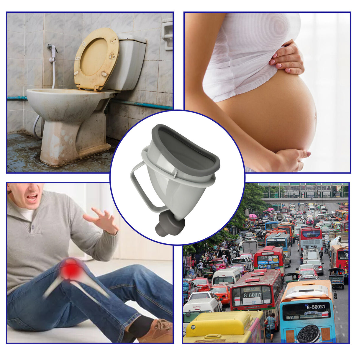 Unisex Portable Urinal Funnel for Adults - Emergency Travel Toilet