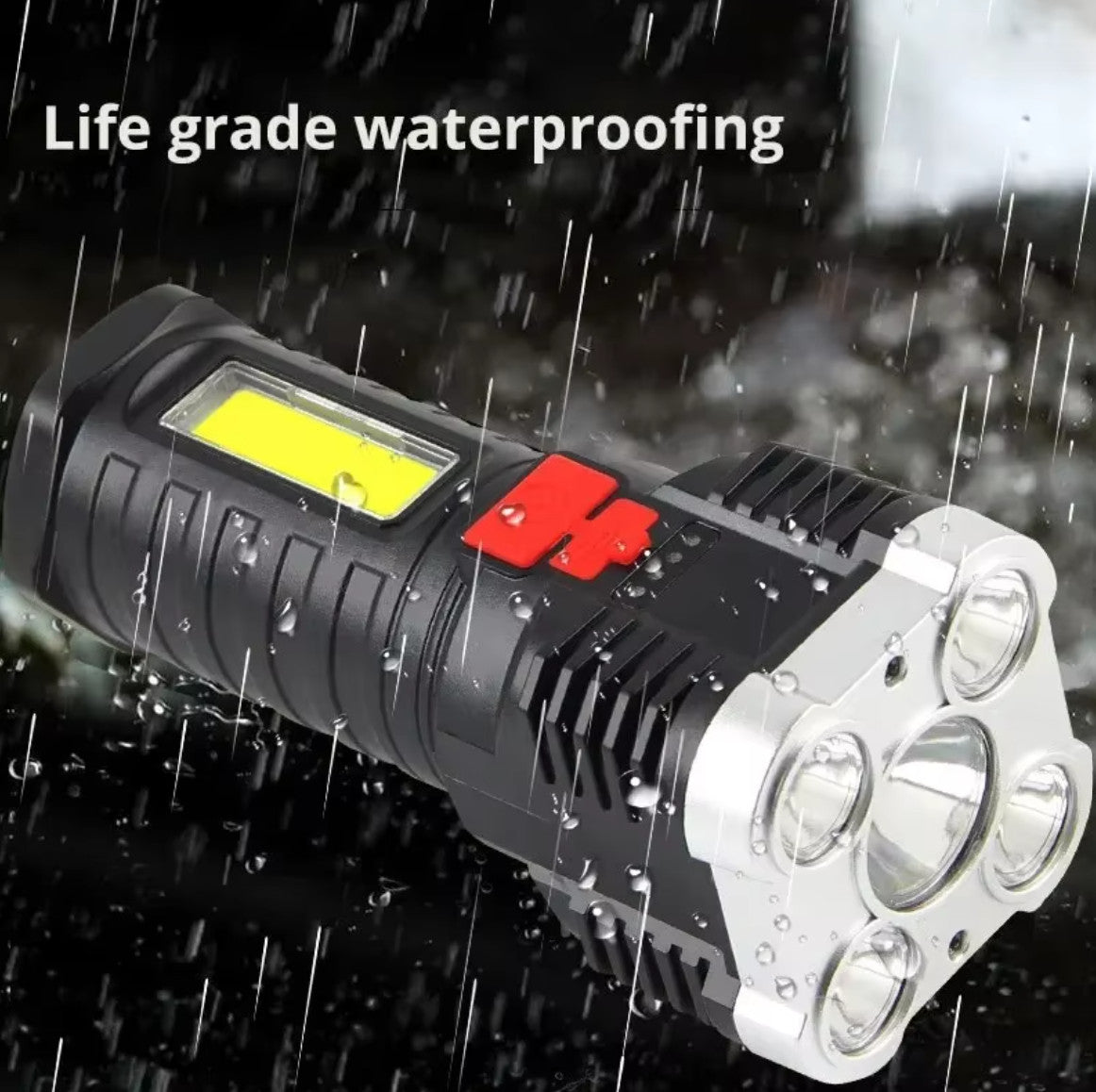 High Power Rechargeable LED Camping Spotlight with Side Light 5W