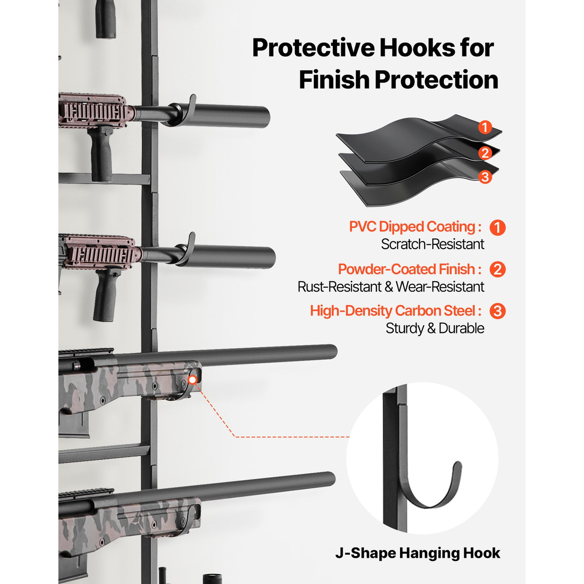 Freestanding and Wall-Mount Gun Rack for 5 Firearms and Tactical Gear