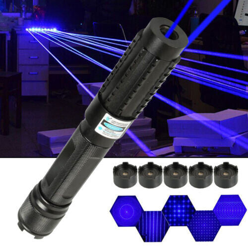 450nm Blue Laser Pointer 2000m Handheld Focusable Laser with Safety Goggles