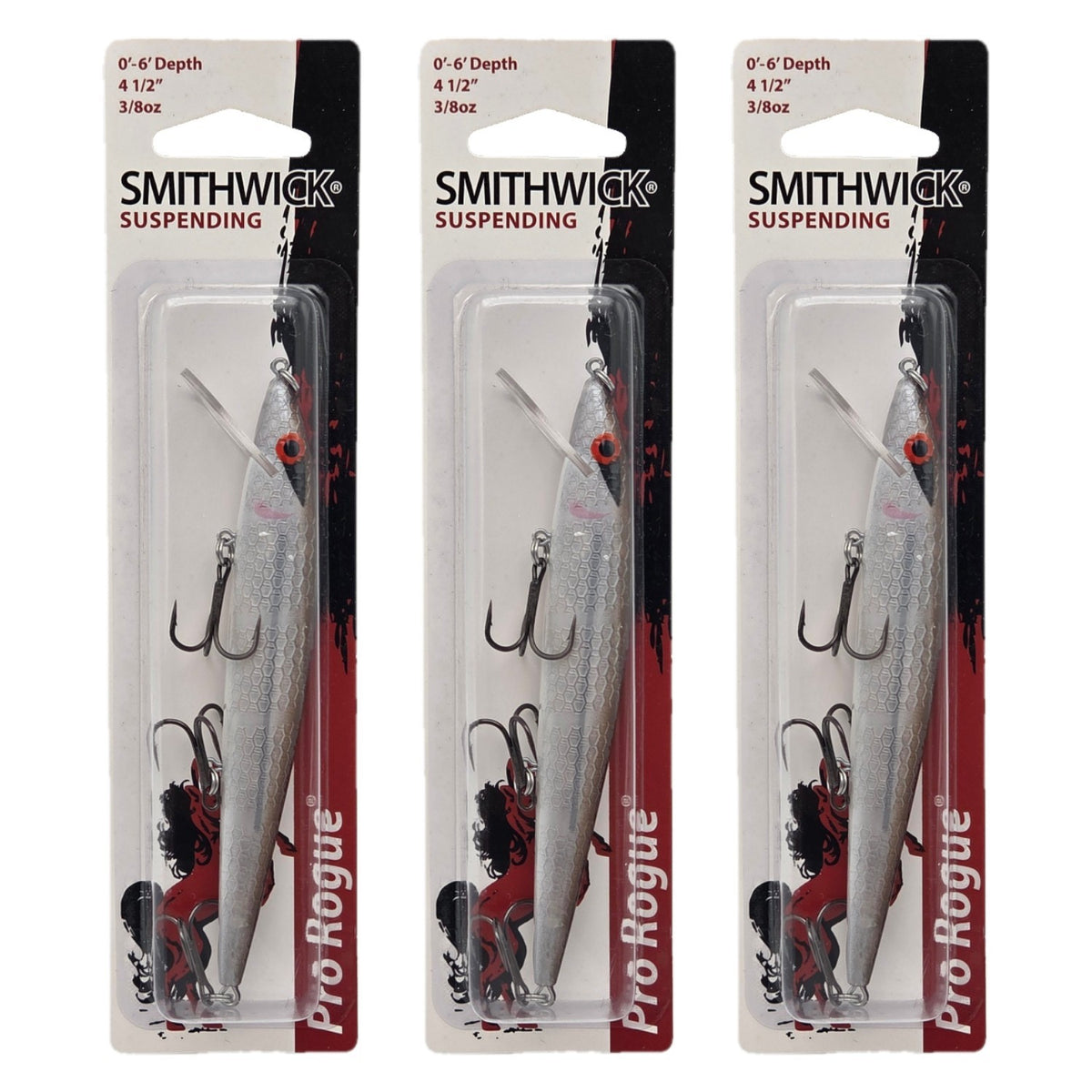 3 Pack Fishing Jerkbaits - 4.5 Inch Suspending Baits for Bass Lure Set