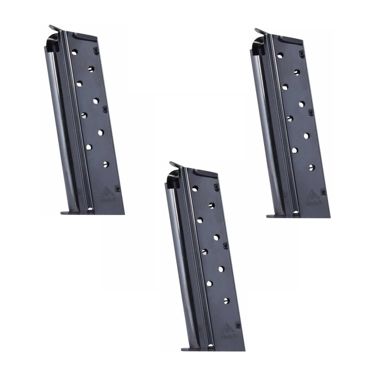 9 Round Nickel Pistol Magazine for 1911 Government 9mm - Lot of 3