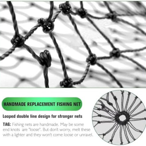 15.75-Inch Nylon Fishing Landing Net Replacement Mesh - Deep Catch & Release Net