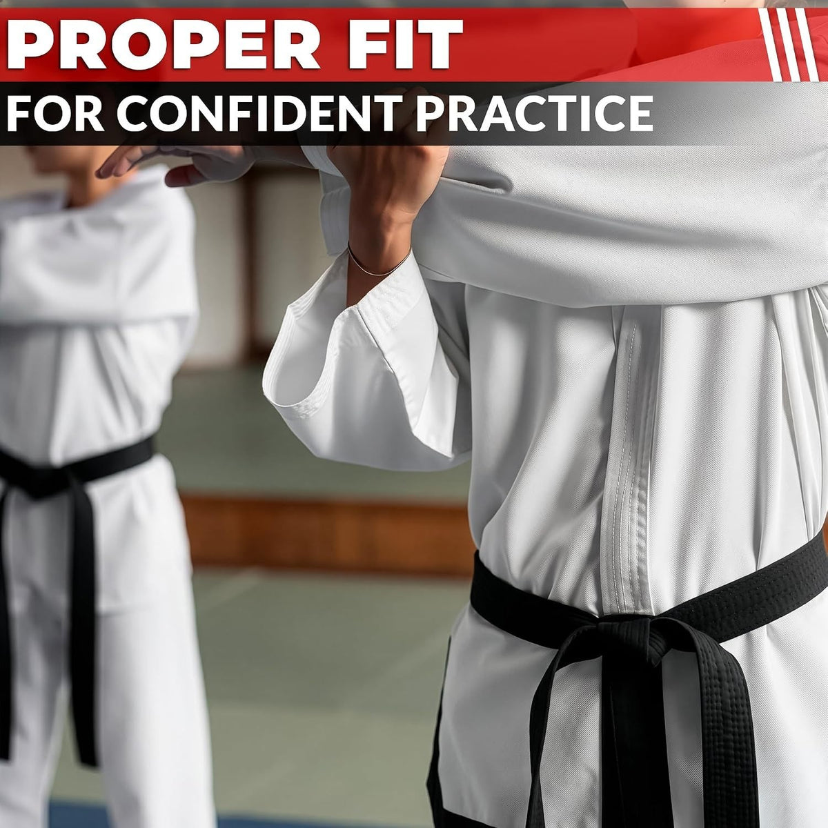 Martial Arts Belt for Women & Men - 86.6" & 104" Judo, Karate, BJJ, Taekwondo