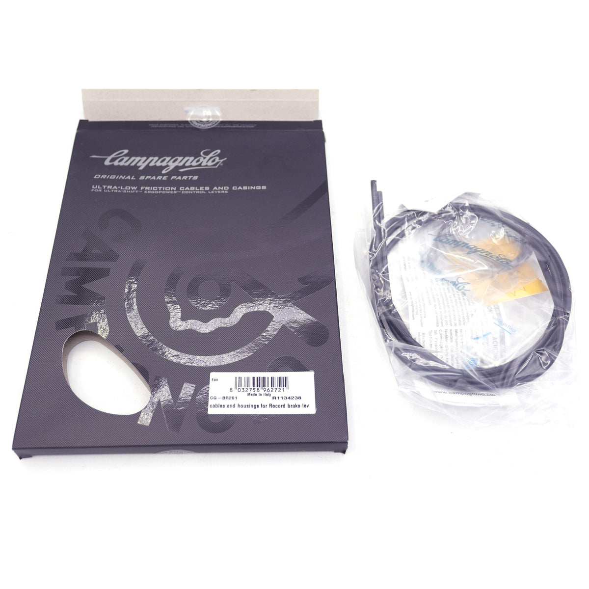 Bicycle Brake Cable and Housing Set Black - Campagnolo Compatible