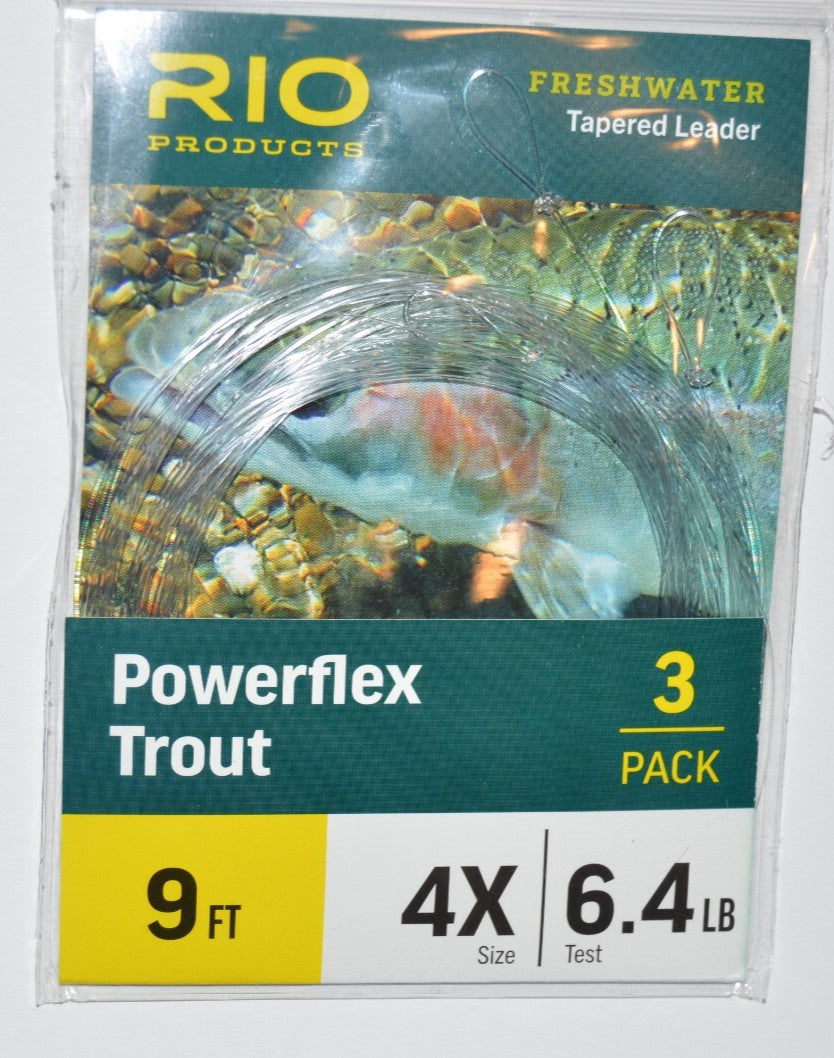 Fly Fishing Tapered Leaders 9ft 4X 6.4lb, Pack of 3 for Trout Stream Nymphs & Flies