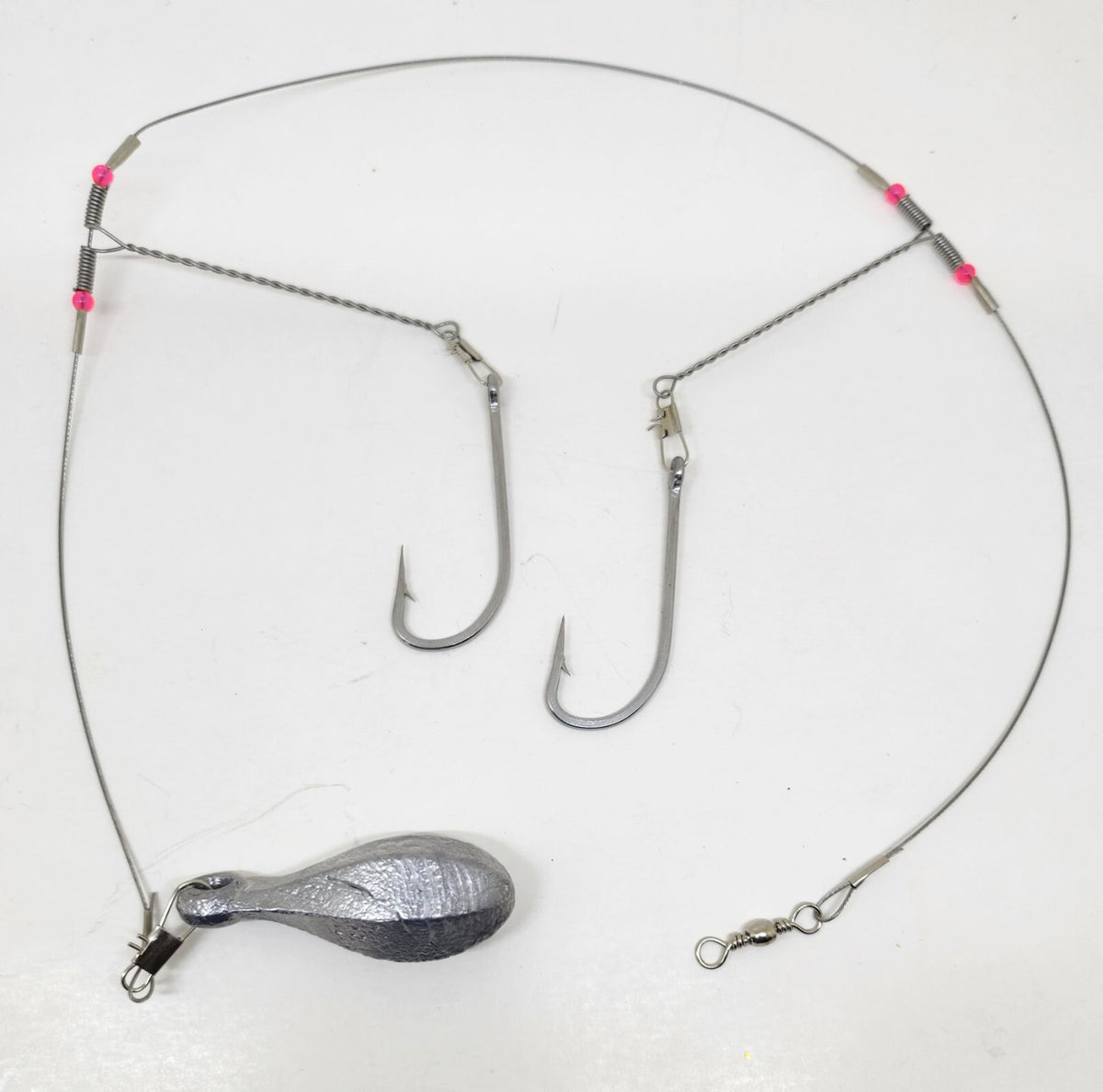 Stainless Steel Fishing Leader Set with Swivels, Hooks & Sinkers - Durable Saltwater Tackle