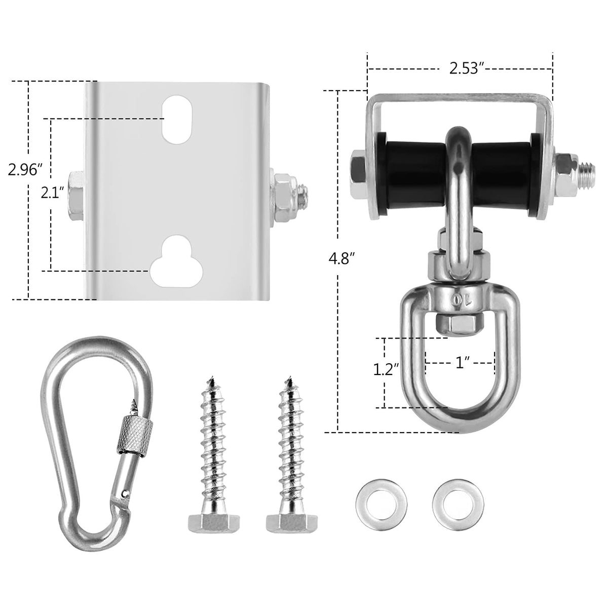 Heavy Bag Hanger Bracket with 360° Swivel for Boxing & Martial Arts