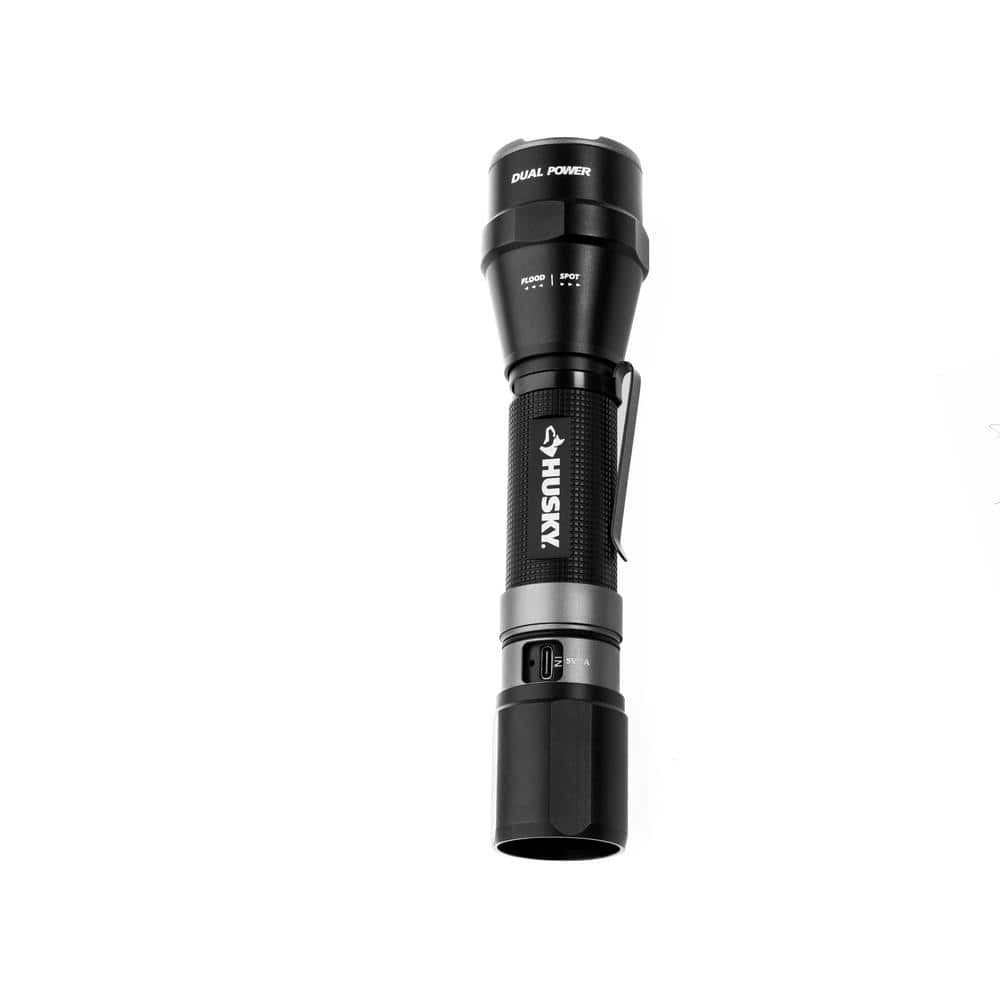 Rechargeable LED Tactical Flashlight 1800 Lumens Focus & Dual Power