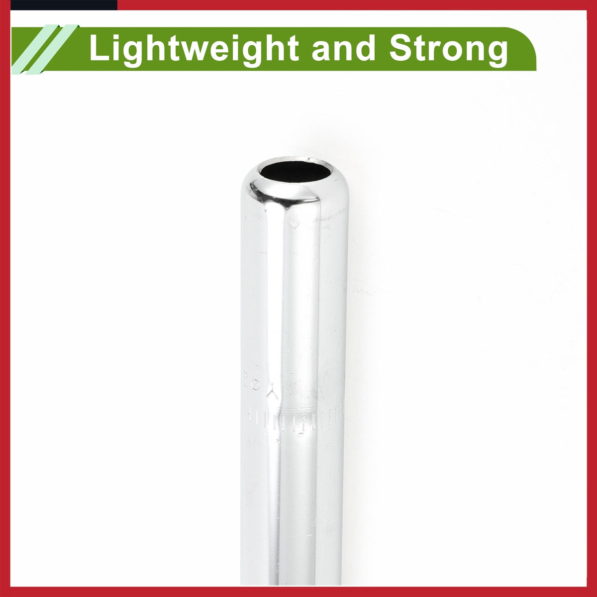 Bike Seat Post 27.2x250mm Steel Universal Bicycle Saddle Support - Silver