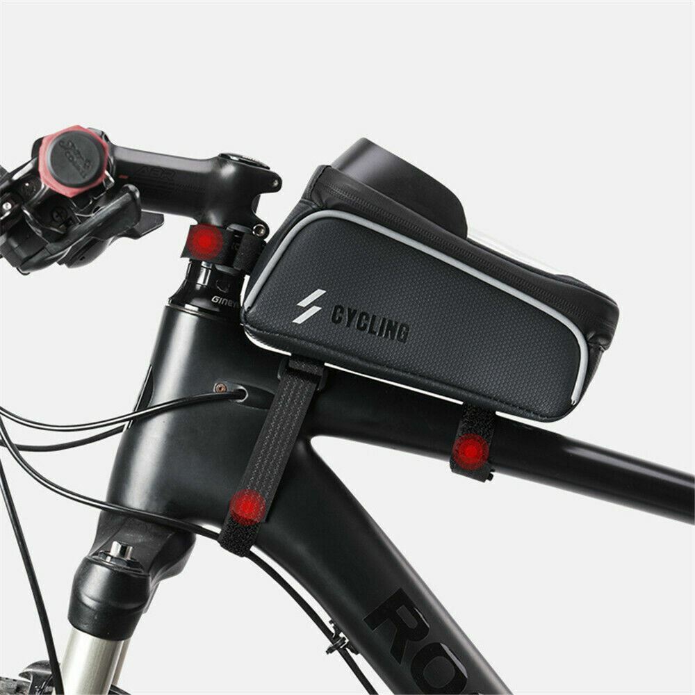 Waterproof Bicycle Top Tube Frame Bag Phone Holder MTB Cycling Accessory