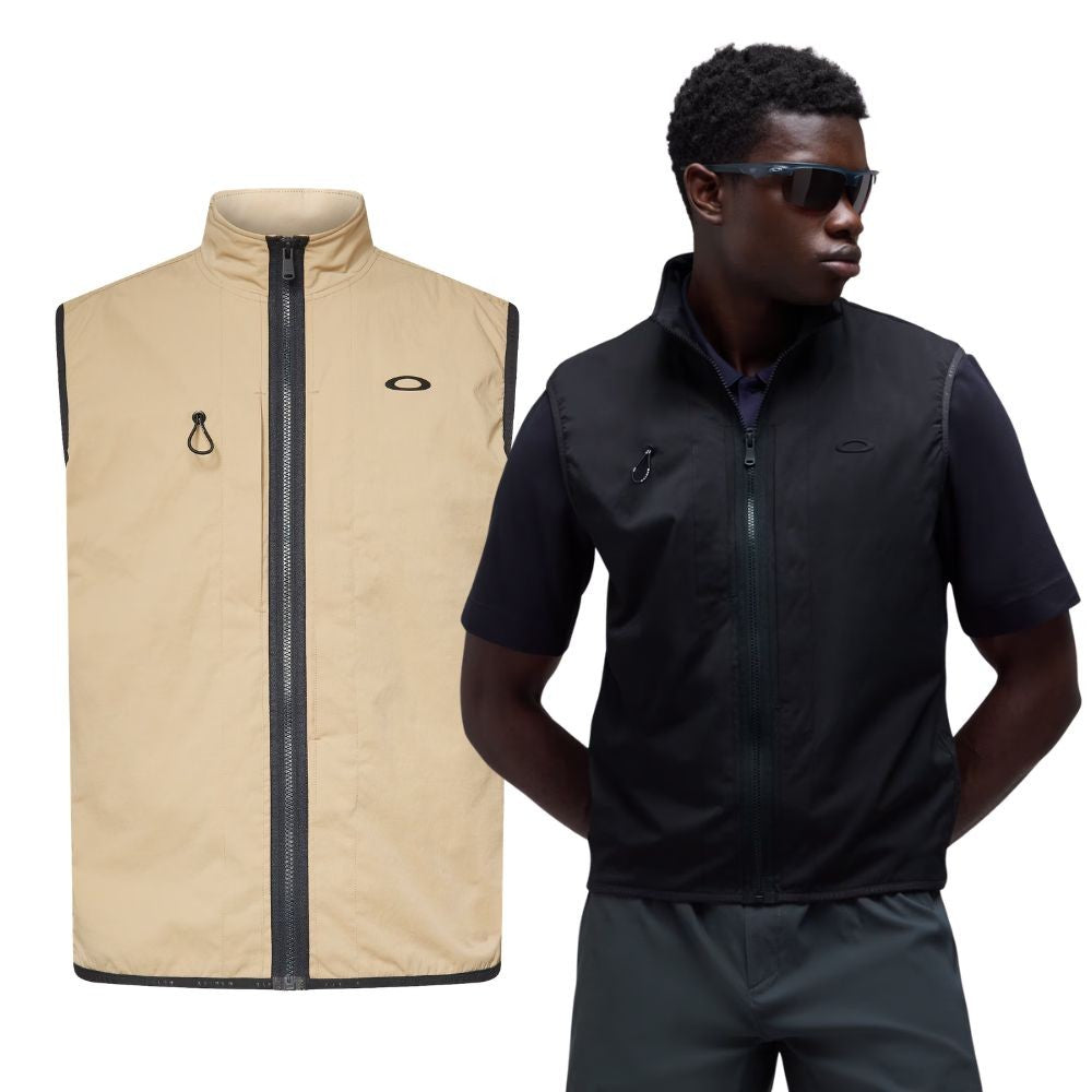 Golf Vest with Thermal Lining and Multiple Pockets - Men's Full Zip Outerwear