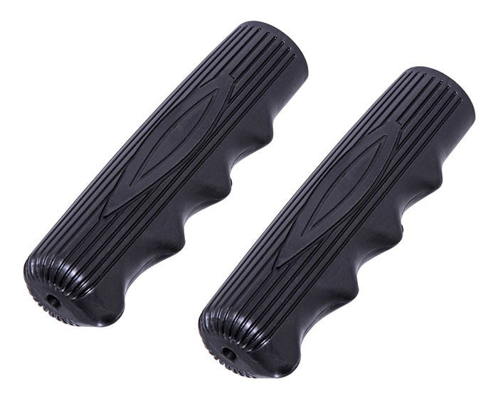 Vintage Bicycle Handlebar Rubber Grips for Schwinn Stingray 7/8 Inch - Black Pair