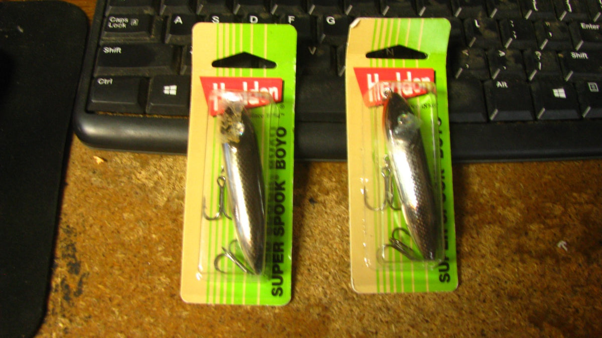 Heddon Topwater Baits Set - 3 Inch, 3/8 Oz, Black Shiner Color