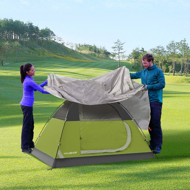 Family Dome Camping Tent with Removable Rainfly, 2-4 Person, Waterproof & Easy Setup
