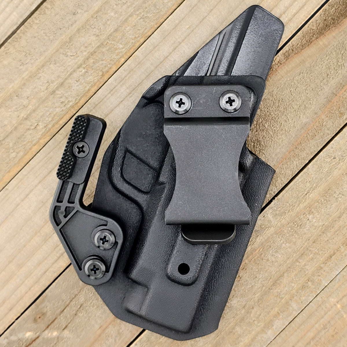 Kydex Holster with Mod Wing - Tactical Black, Optic Ready, Adjustable Carry