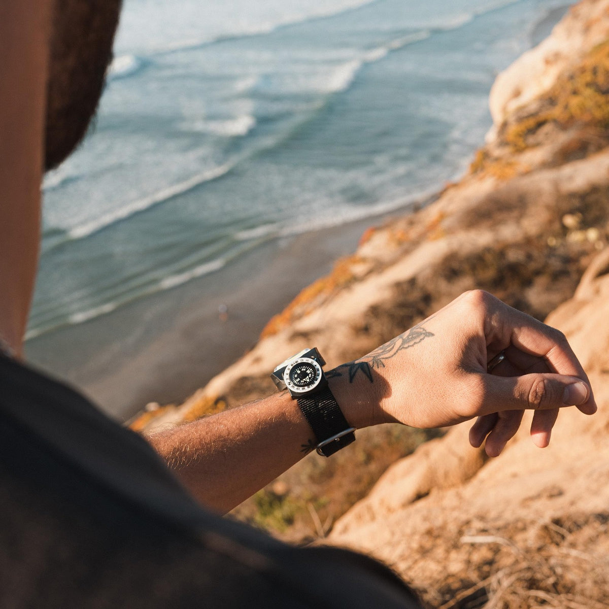 Micro Orienteering Wrist Compass for Watch Bands and Paracord Bracelets