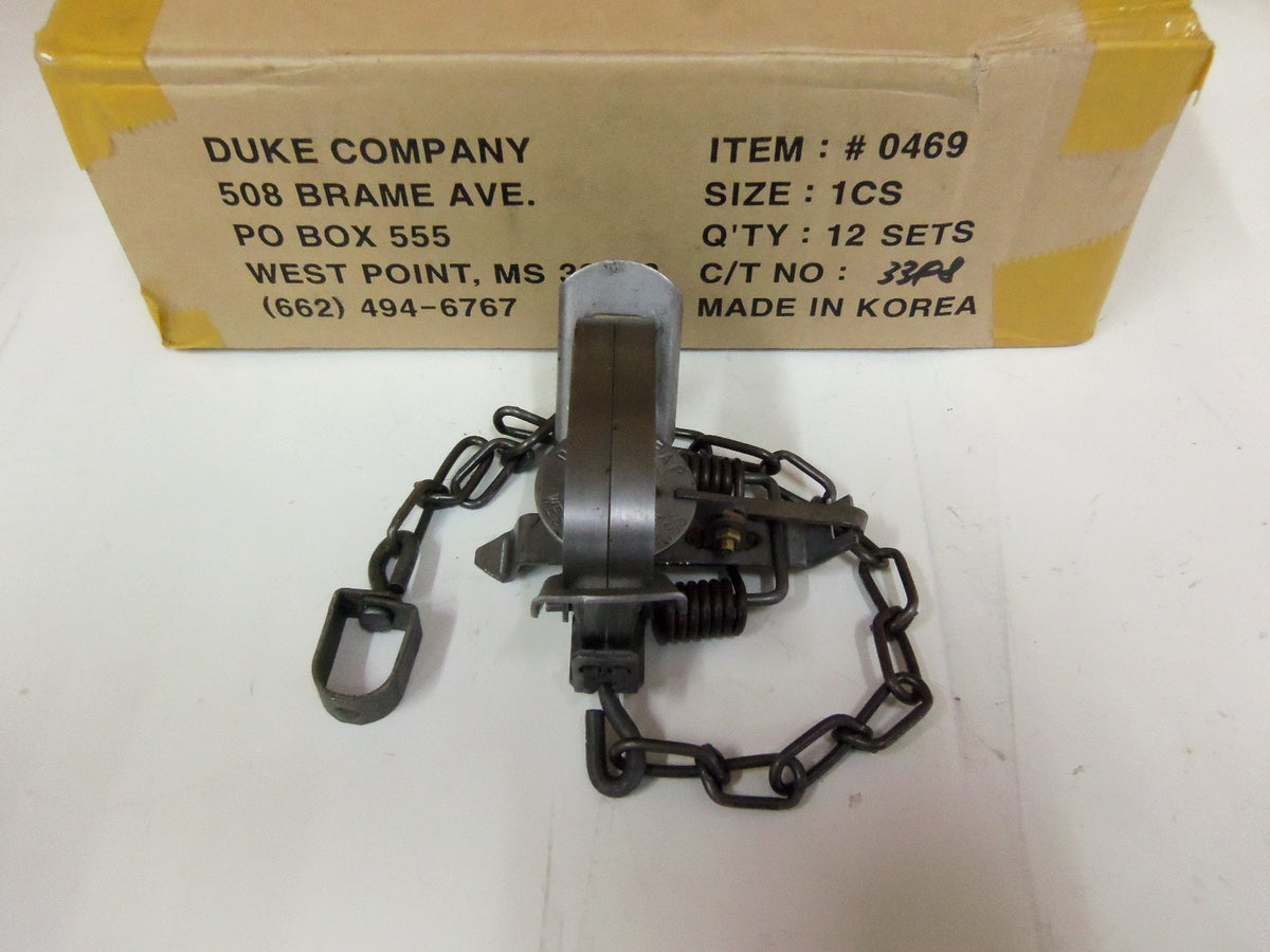Duke #1 Coil Spring Trap 4-inch Raccoon, Muskrat, Mink Nuisance Animal Trap