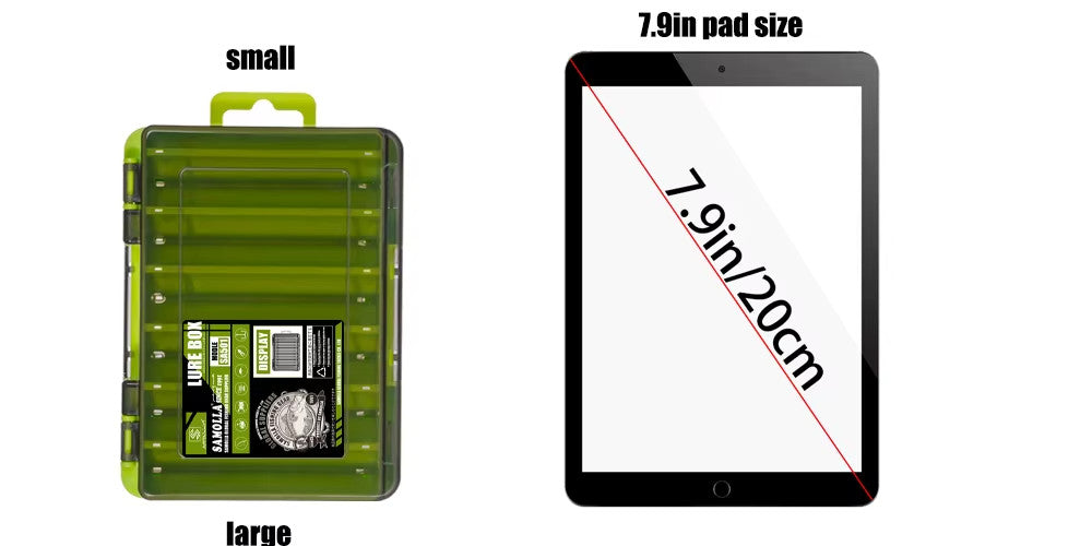 Double-Sided Fishing Tackle Box Organizer for Lures Hooks Baits