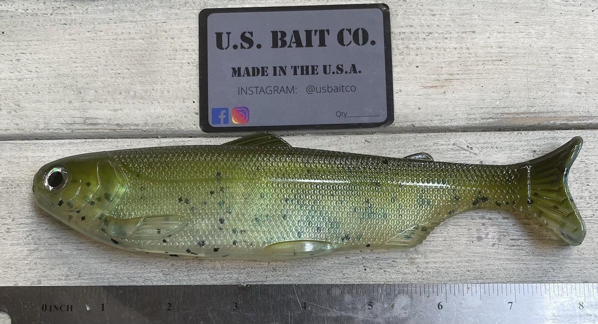 8-Inch Wedge Tail Soft Plastic Swimbait for Fishing Crappie & Bass