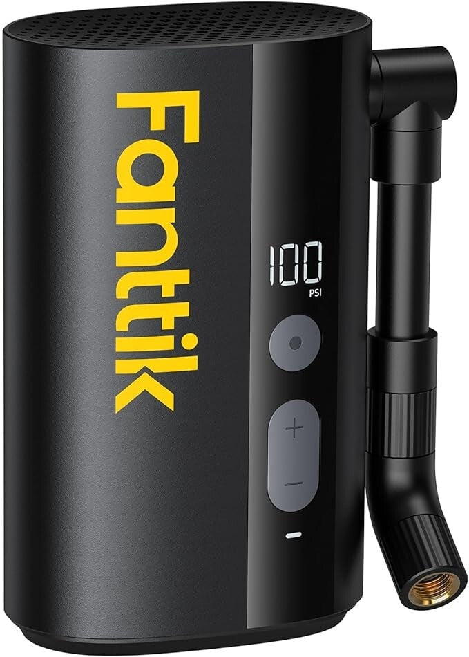 Portable Bike Tire Pump with Gauge - Fast Inflator for Cycling