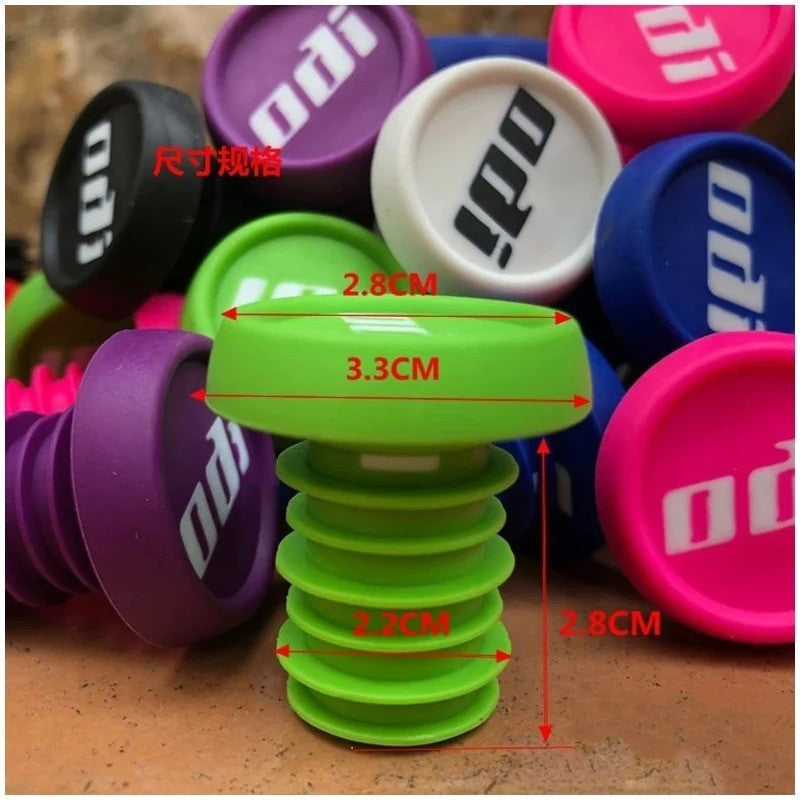 Bike Handlebar End Plugs Rubber Caps for Mountain & Road Bikes - Black