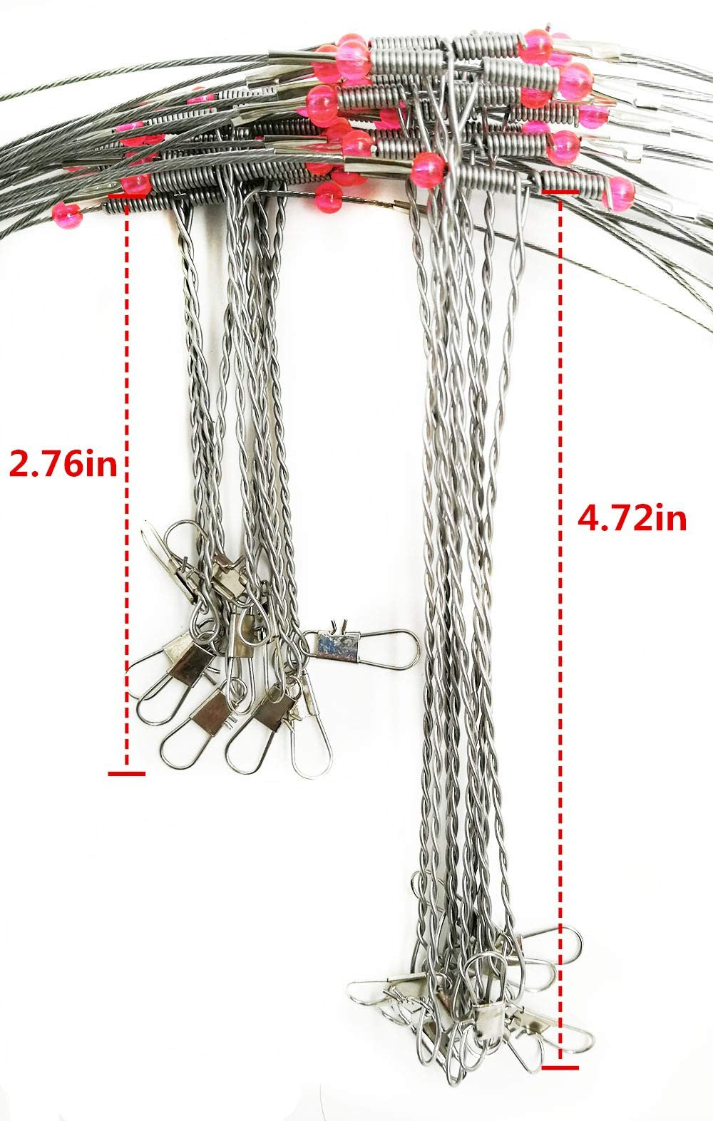 Saltwater Fishing Wire Leaders for Bottom Rigs 10pcs - Heavy Duty Trolling & Pier Tackle