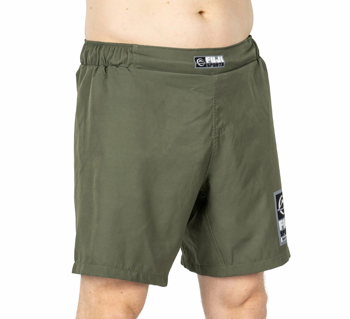 Grappling MMA Fight Board Shorts for BJJ No Gi Training Olive Green