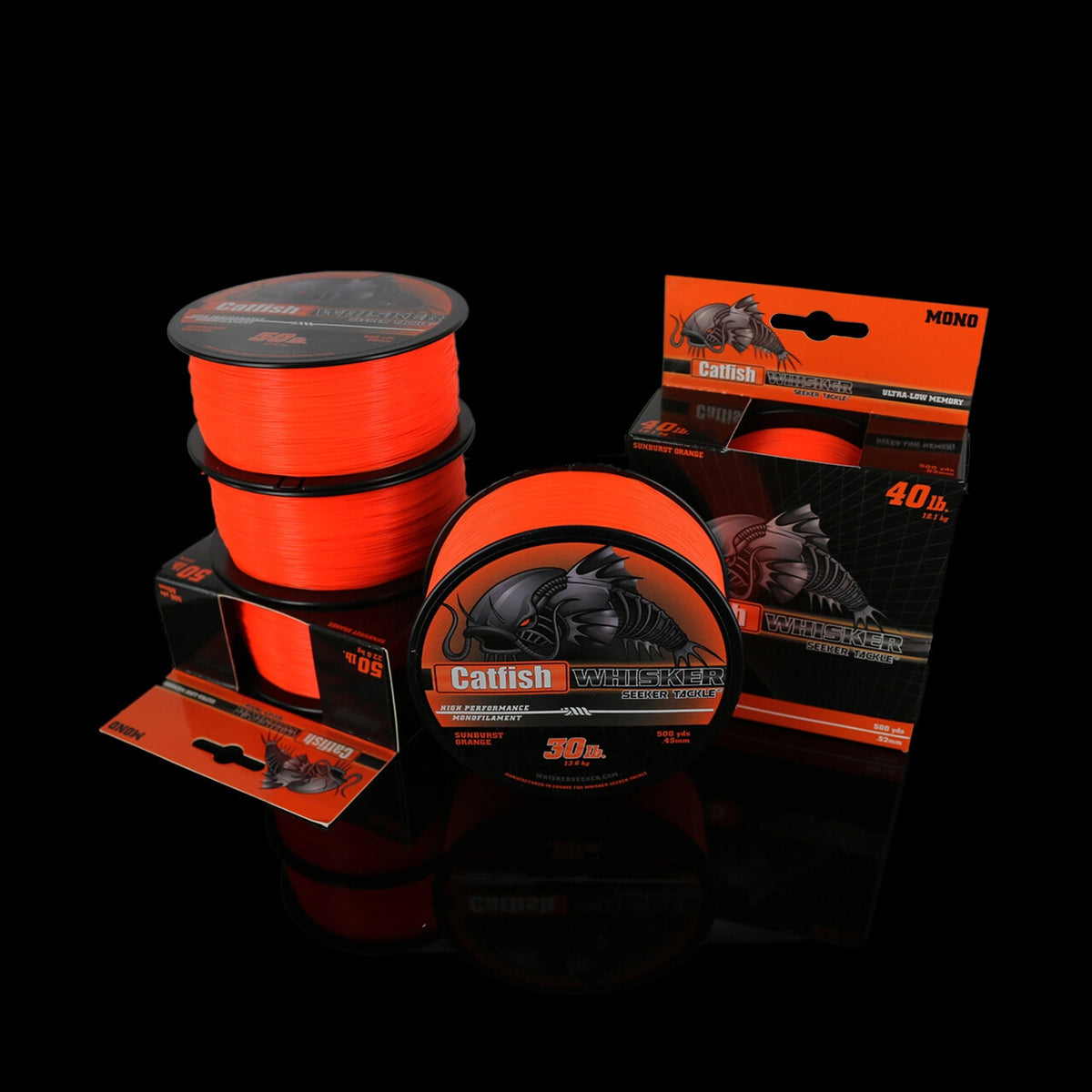 High Visibility Catfish Fishing Line - 500 Yards Mono, 5 Strength Variants