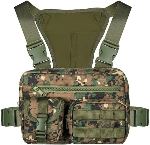 Tactical Chest Rig for Men and Women - Versatile Green Camouflage Pack