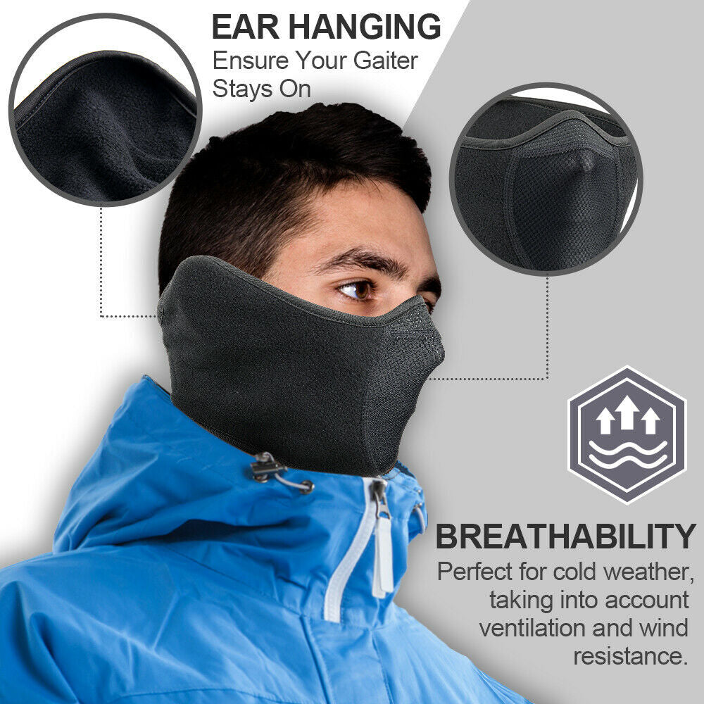 Winter Ski Face Mask Windproof Fleece Half Face Cover for Cold Weather