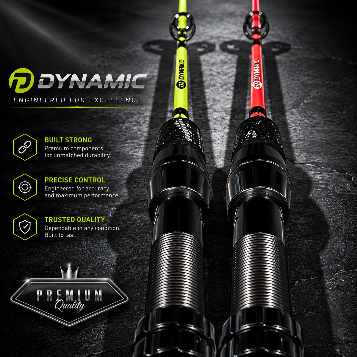 48-Inch Ice Fishing Rod for Trophy Lake Trout - Fiberglass, Spinning Reel Compatible