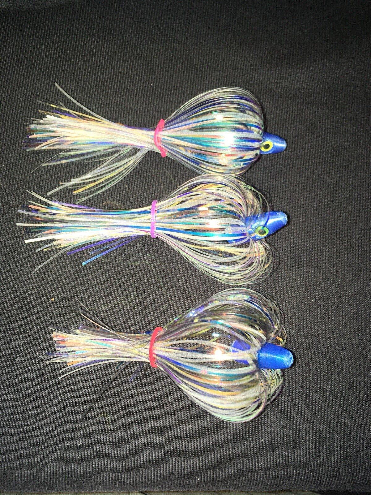 Salmon Trolling Flies Set of 5 - Green Dragon Series Unrigged Fishing Lures