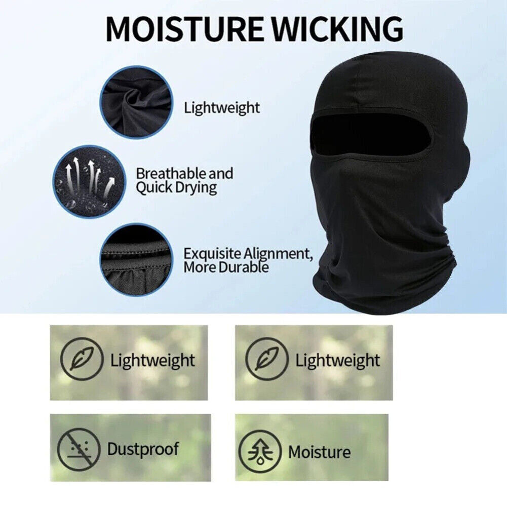 Full Face Ski Mask Balaclava UV Sun Protection Tactical Face Cover