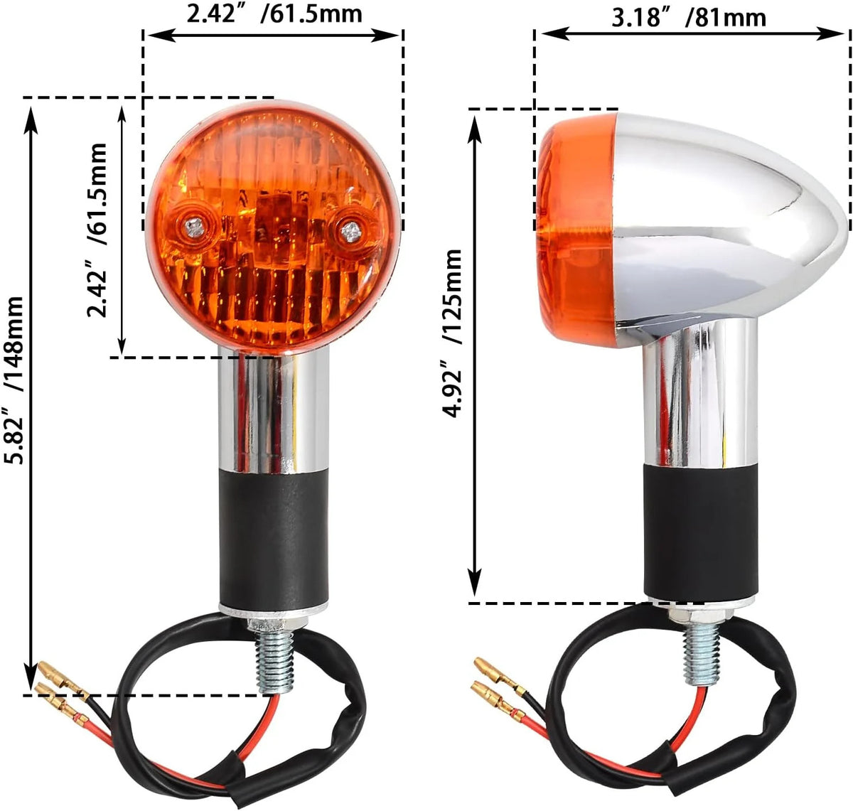 Motorcycle Turn Signal Lamp Set for Kawasaki Vulcan VN Front Rear Indicators