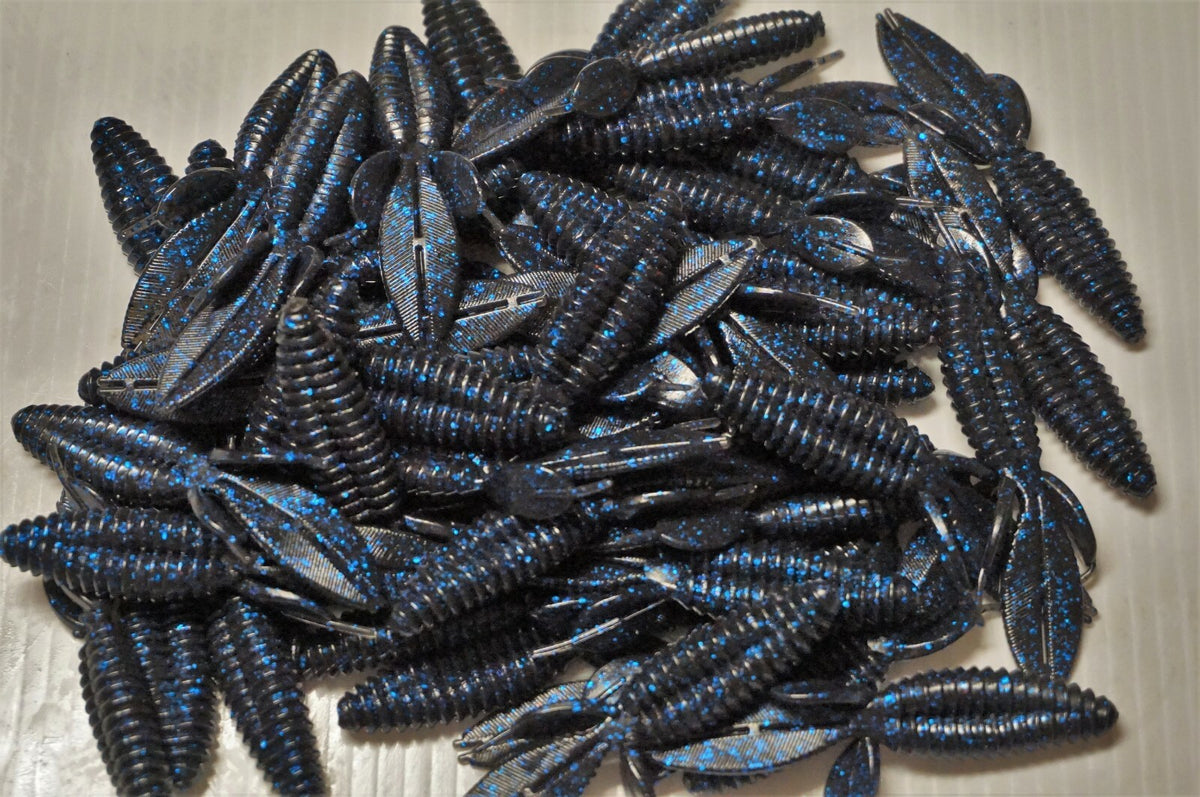 Soft Plastic Bass Fishing Baits - 50 3.5" Beaver Bug Lures in Multiple Colors