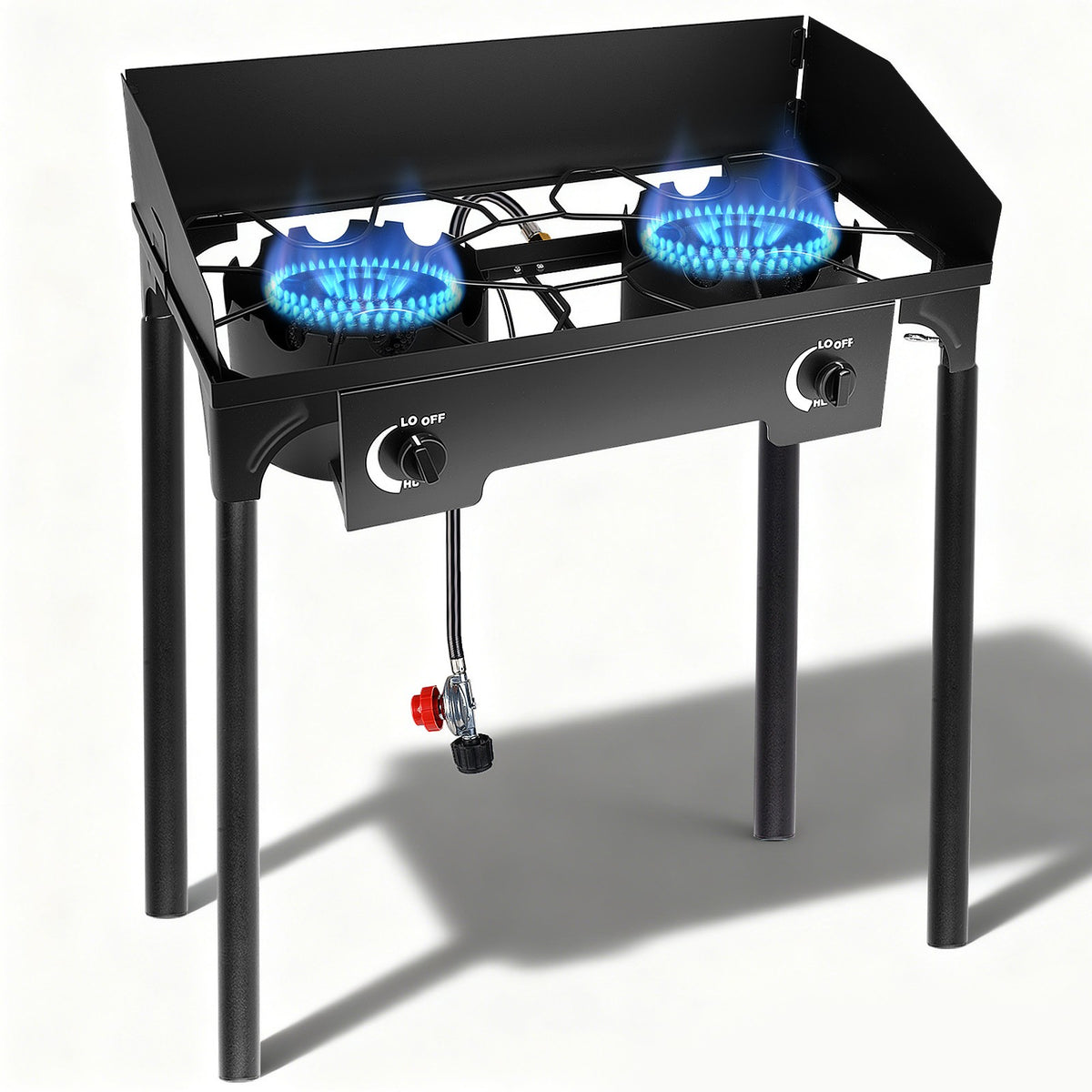 Portable 2-Burner Gas Stove with 150,000-BTU Outdoor Camping Grill