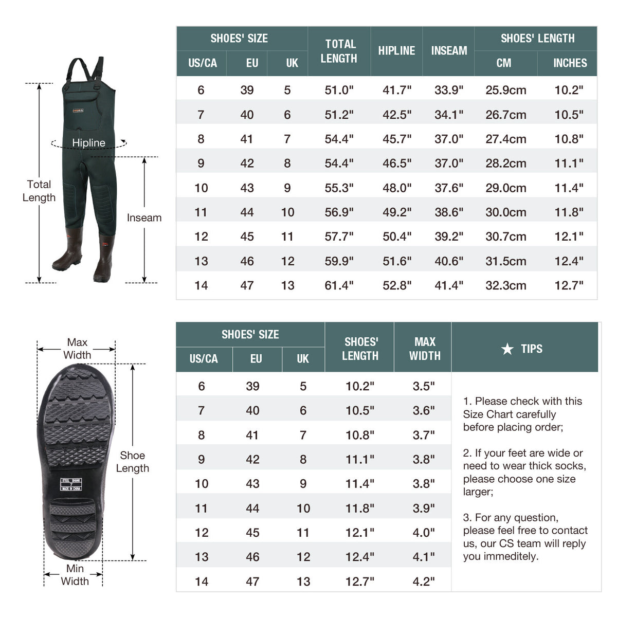 Unisex Neoprene Fishing Waders with Insulation and Cleated Boots - Waterproof Chest Waders for Hunting & Fishing