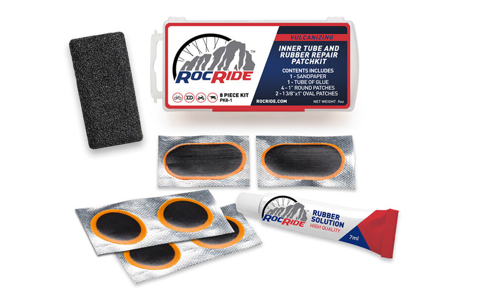 Bike Inner Tube Repair Kit - 8 Patch Patches & Tools for Bicycle Tire Fix